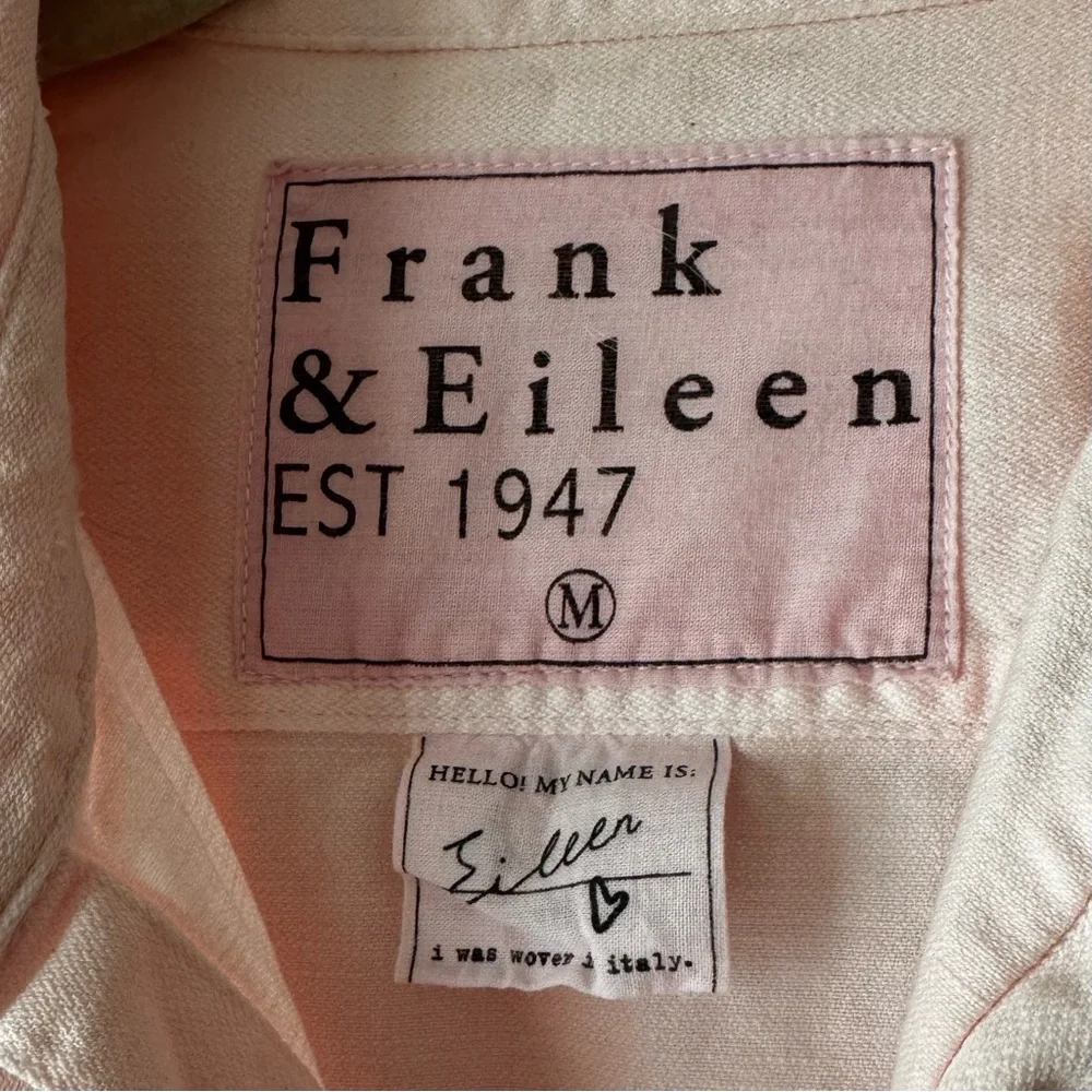 Frank & Eileen - Eileen style - loose button up light pink EUC size Medium M - Picture 2 of 5